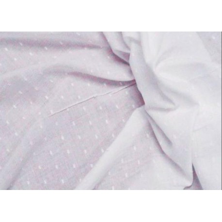 TESSUTO COTONE STRETCH BIANCO PANNA STOFFA A METRO