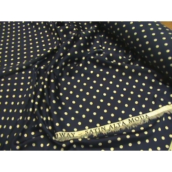 BROADWAY SATIN BLU POIS BIANCO C18