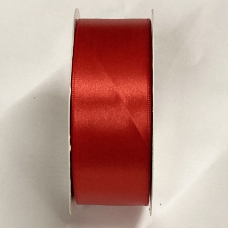 Doppio Raso Rosso da 40 mm - Bobina da 50 Metri: Passione e Prestigio per Ogni Creazione
