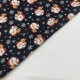 TESSUTO COTONE FANTASIA BABBO NATALE BLU
