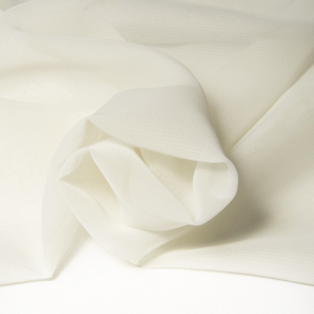 SCAMPOLO CM. 60X148 CHIFFON BIANCO SETA