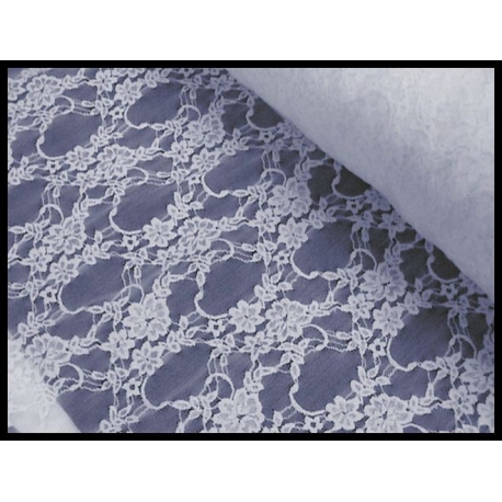 SCAMPOLO CM 55X140 PIZZO STRETCH ALEXIA BIANCO 