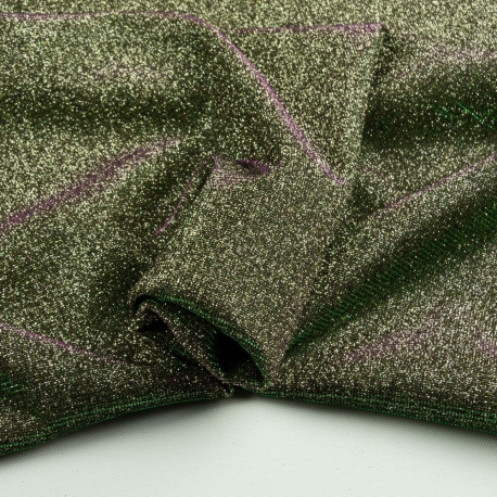 JERSEY STRECH GLITTERATO 11288/169 ORO IRIDESCENTE FUXIA/VERDE