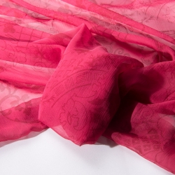 SCAMPOLO CM 35X138 CHIFFON SETA FANTASIA FUXIA