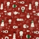 SCAMPOLO CM 65X140 TESSUTO COTONE FANTASIA NATALE 3