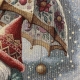 GOBELIN GNOMO SOTTO LA NEVE CM. 47X47