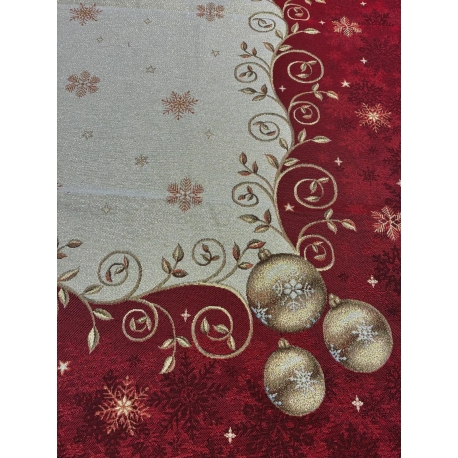 TOVAGLIA GOBELIN NATALE ORO CM 140X140