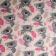 SCAMPOLO CM 70X160 JERSEY BISTRETCH FANTASIA KOALA ROSA