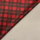 SCAMPOLO CM 70X150 Vellutino rosso con stampa scozzese