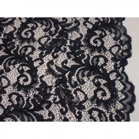 SCAMPOLO CM. 55X140 PIZZO REBRODE' MB60446 NERO