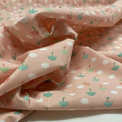 SCAMPOLO CM 60X140 TESSUTO FANTASIA OMBRELLINI ROSA