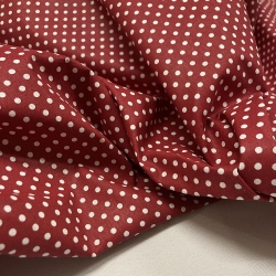 SCAMPOLO CM 70X140 TESSUTO COTONE POIS ROSSO