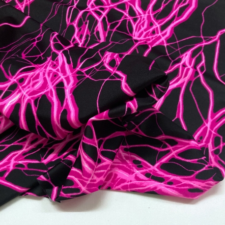 SCAMPOLO CM 50X150 LYCRA NEON NERO/FUXIA